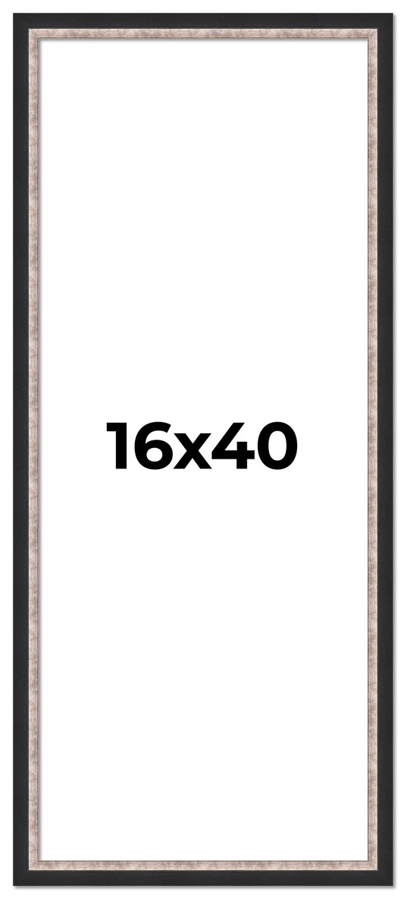 Panoramic Simple Silver Picture Frame - UV Acrylic, Foam Board Backing, Hanging Hardware